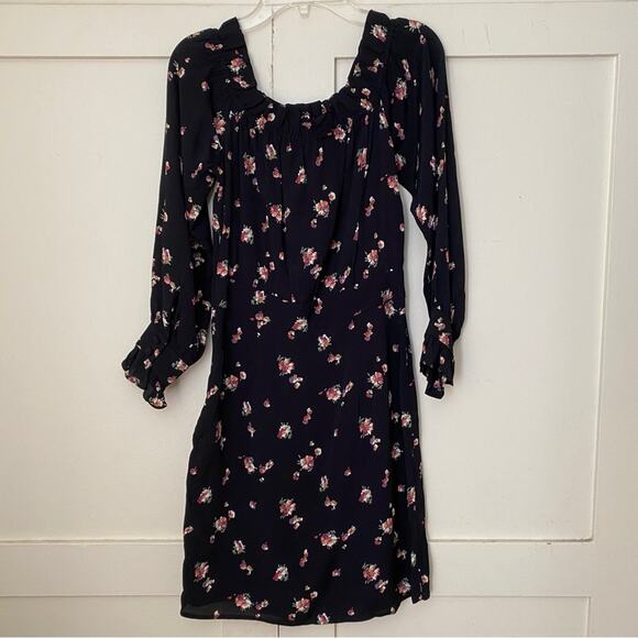 Flynn Skye Black Floral Off Shoulder Mini Dress Small - Picture 5 of 5